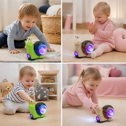 Leuchtende und Musik Spielende Schnecke Krabbelspielzeug