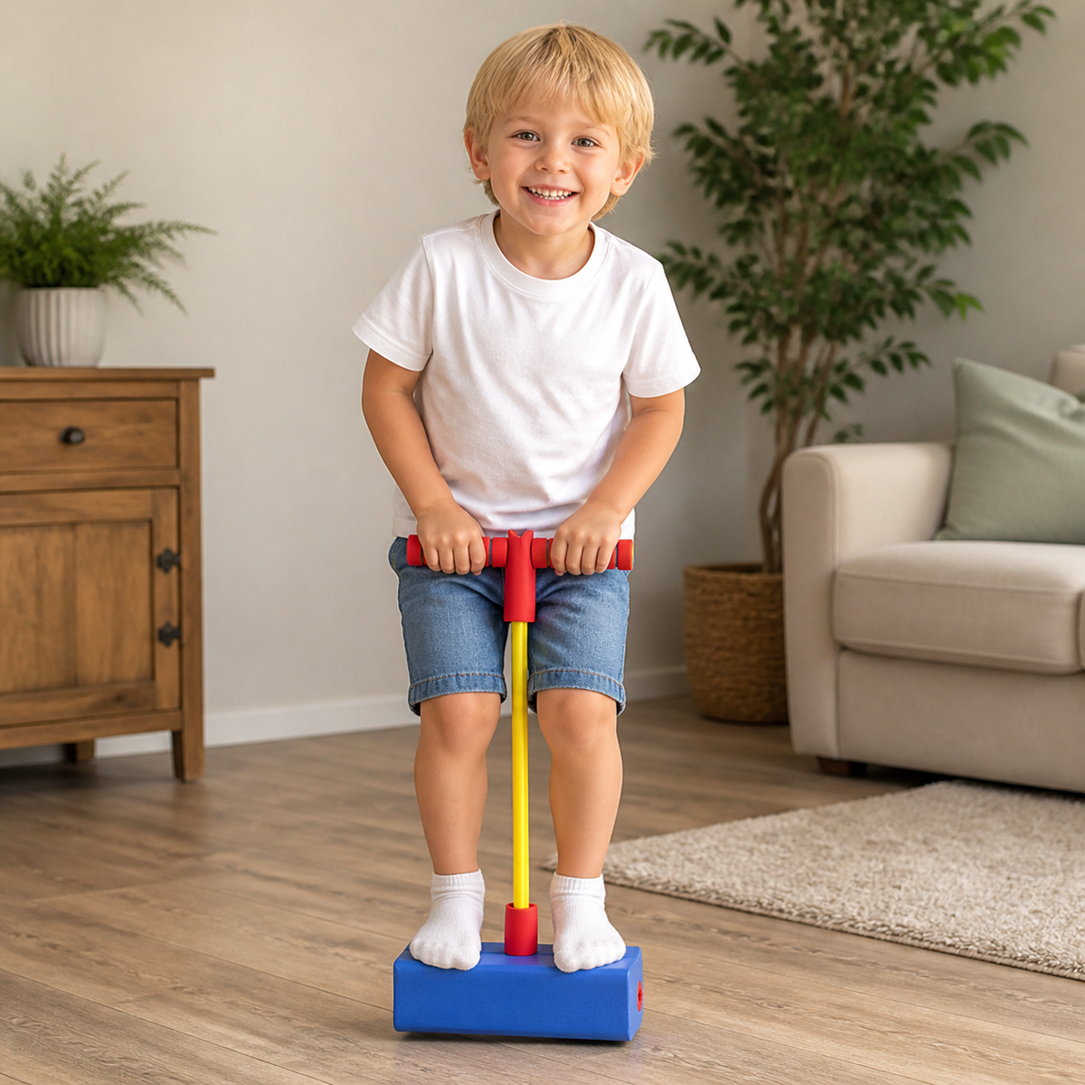 Kinder-Pogo-Hüpfer aus Schaumstoff – Hüpfspielzeug für drinnen & draußen