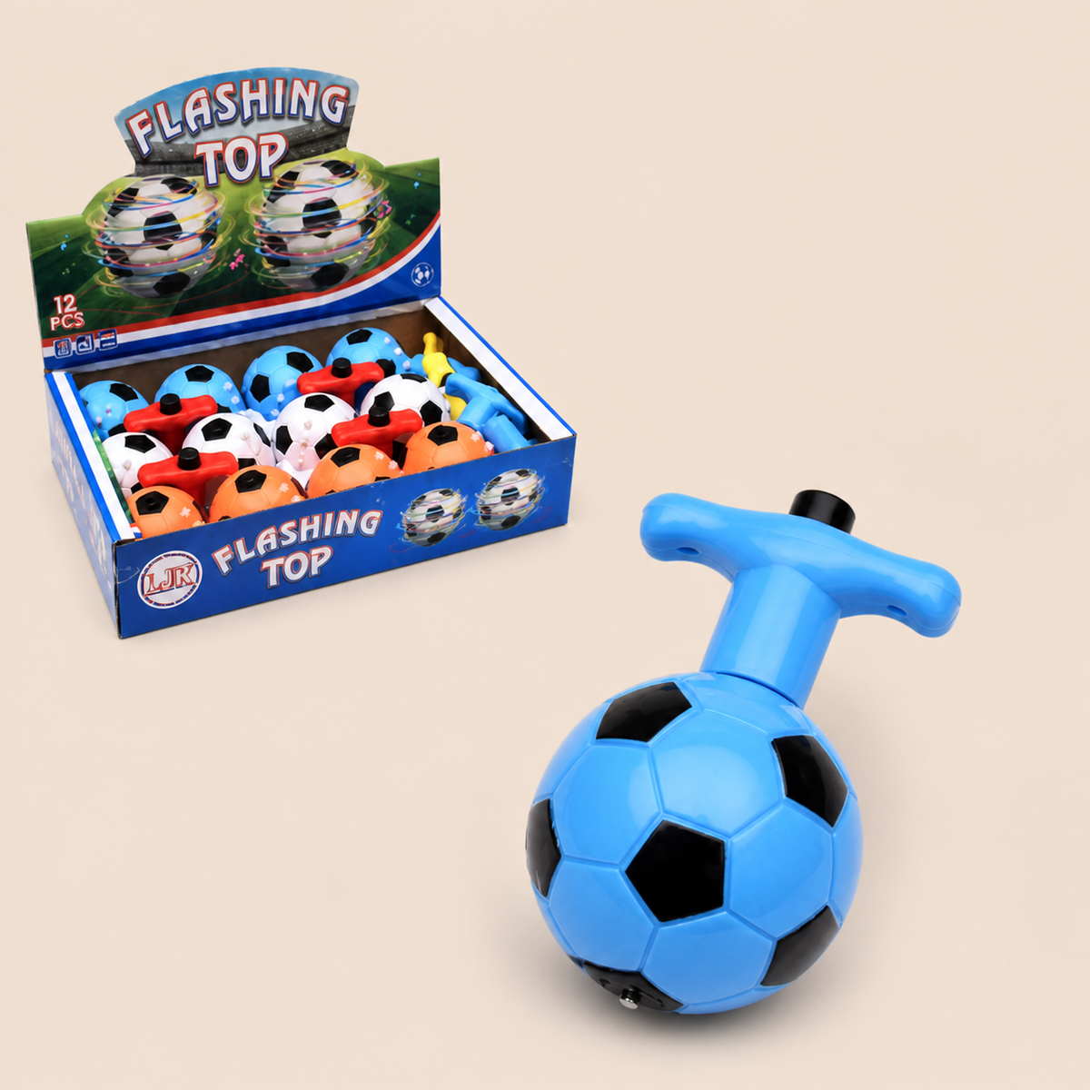 Leuchtender LED Fußball Kreisel
