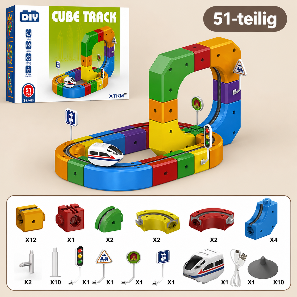 Magische Würfel Schienen Bahn Kinderspielzeug
