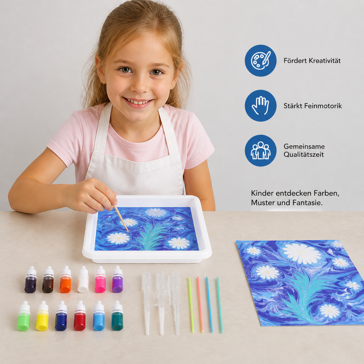 Kreatives Marmor Wasserfarben Spiel Set