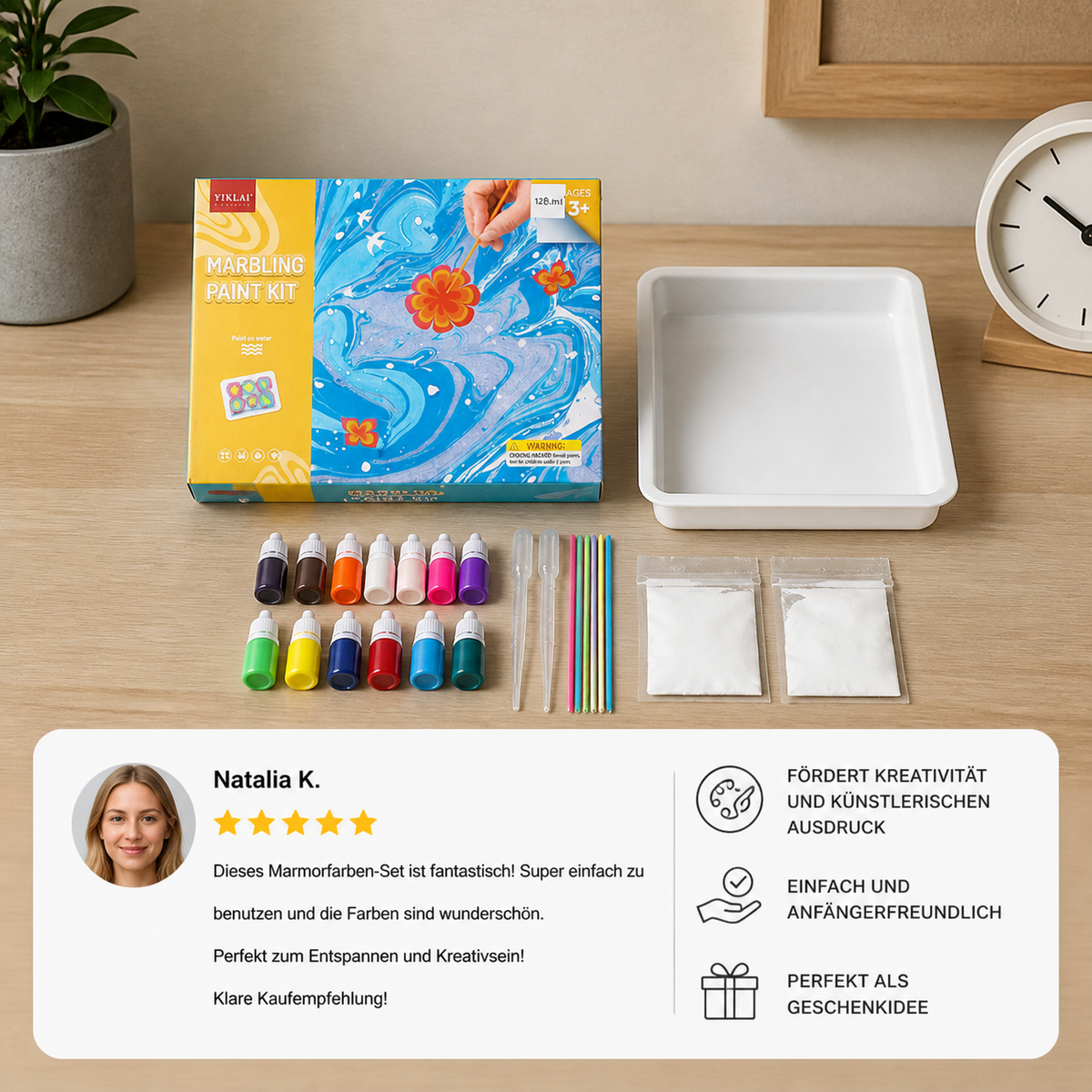Kreatives Marmor Wasserfarben Spiel Set