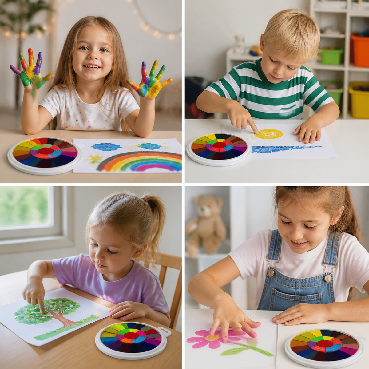 Fingerfarben Zeichenset für Kinder