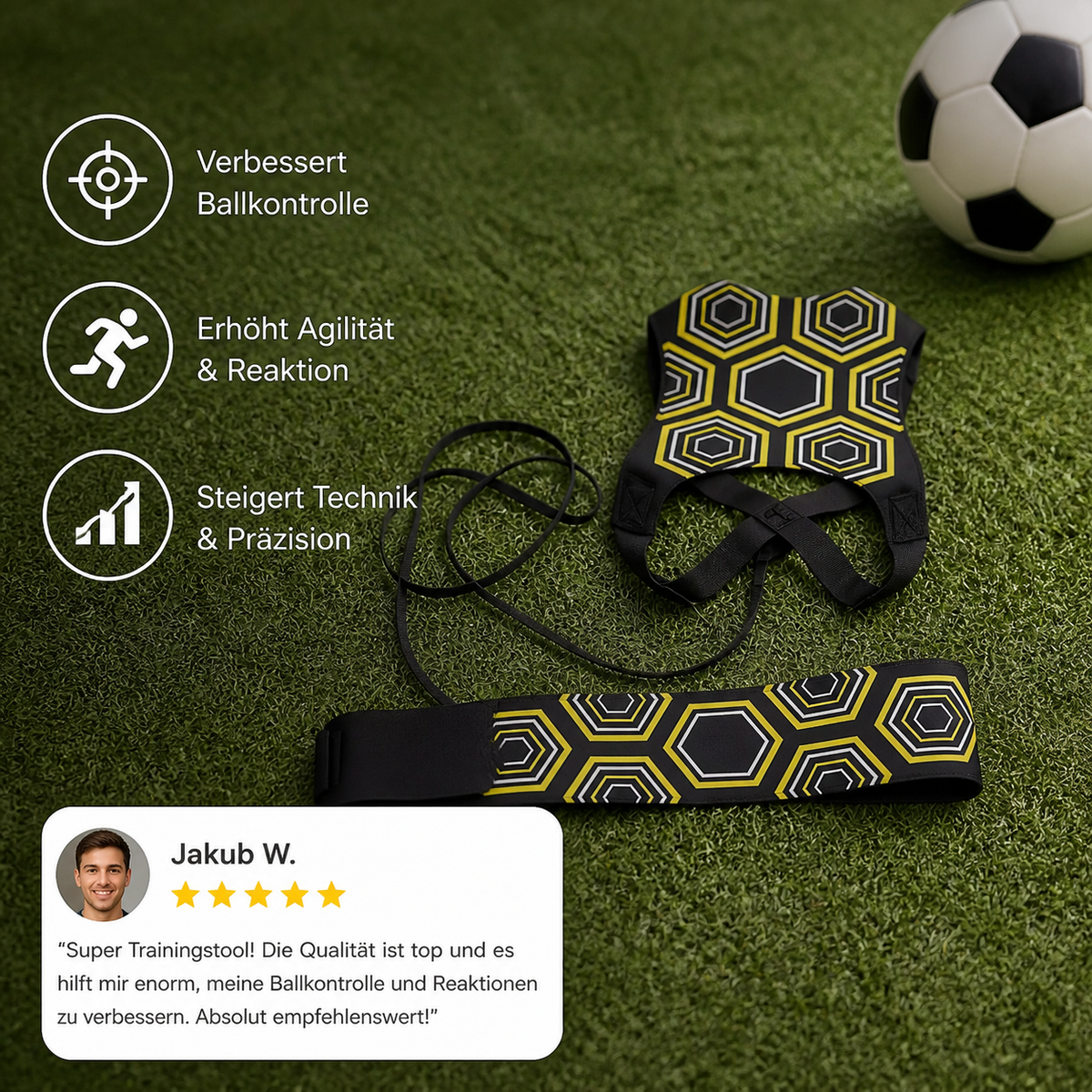 Fußball Trainings Gürtel für mehr Ballkontrolle