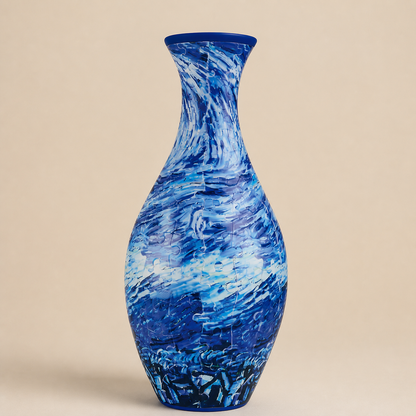 Edle 3D Puzzle Vase - Verwendbar für echte Blumen