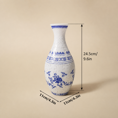 Edle 3D Puzzle Vase - Verwendbar für echte Blumen