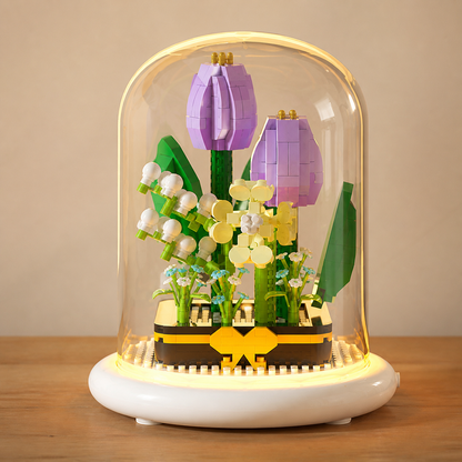 Edle Baustein Blume im Glas