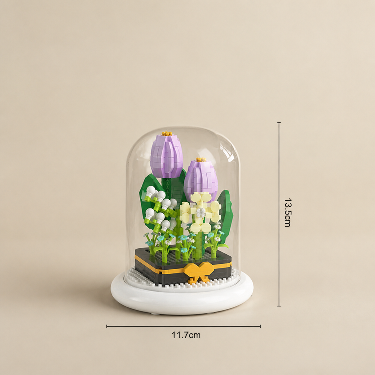 Edle Baustein Blume im Glas