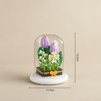 Edle Baustein Blume im Glas