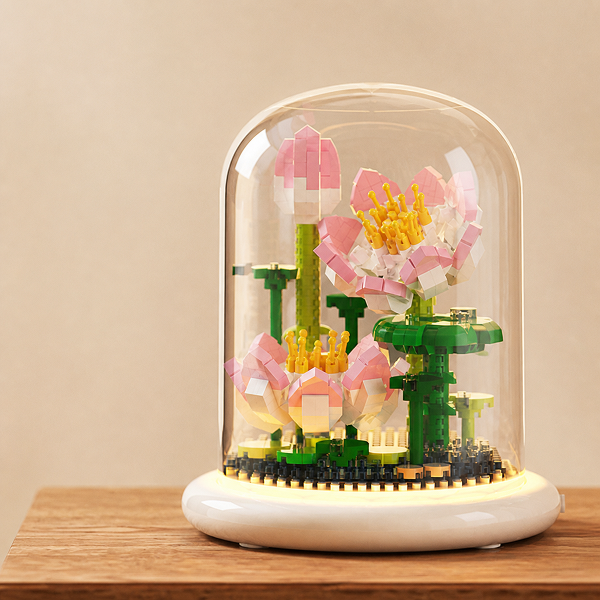 Edle Baustein Blume im Glas