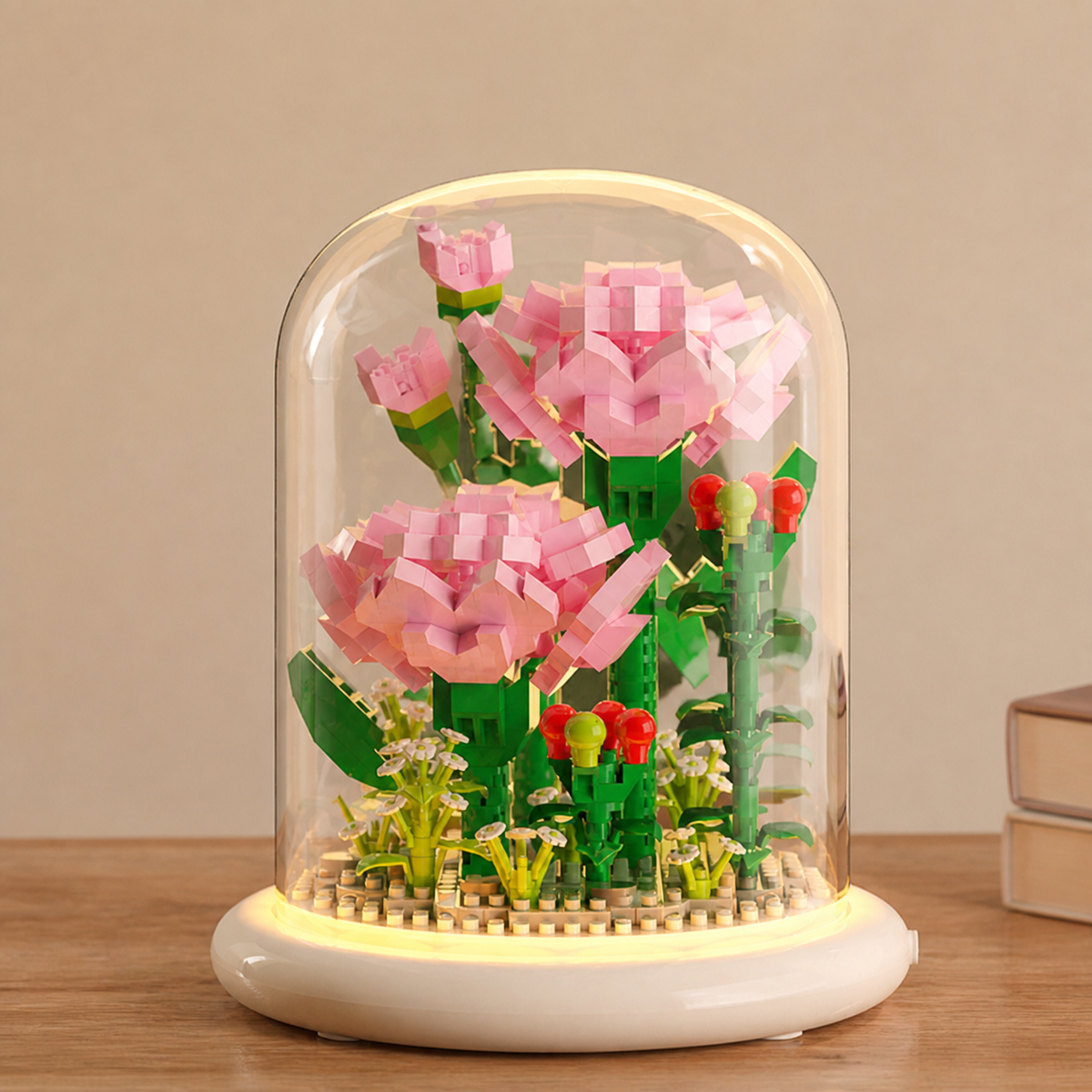 Edle Baustein Blume im Glas