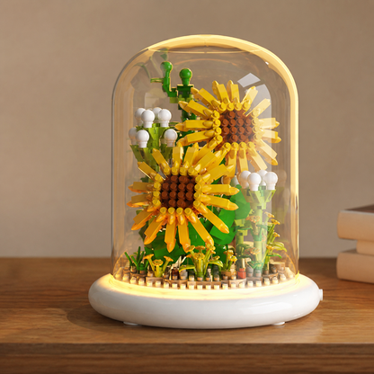 Edle Baustein Blume im Glas