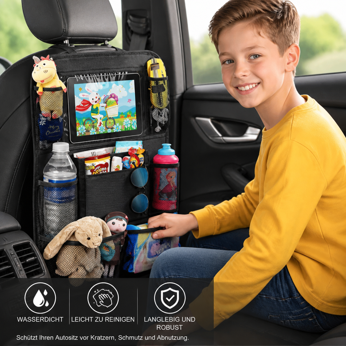 Auto Sitzschutz und Organizer für Kinder