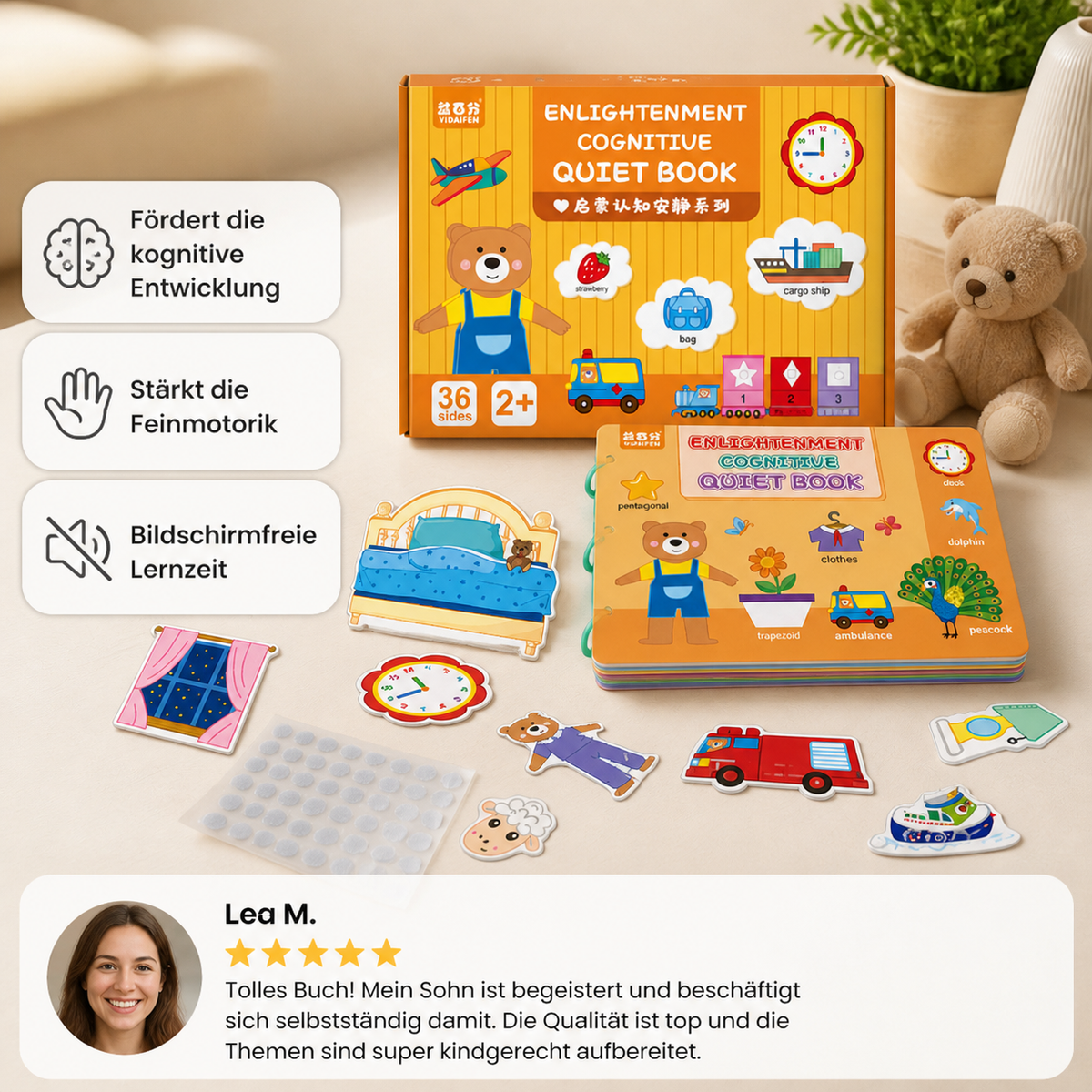 Kognitive Fähigkeiten entwickeln - Velcro Aktivitätsbuch