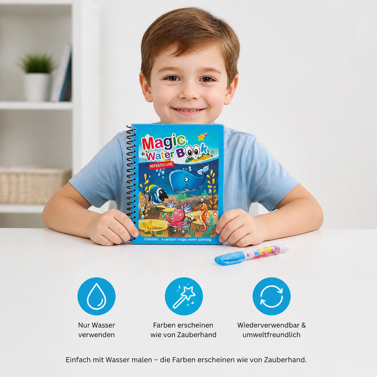 Magisches Wasser-Malbuch – Entdecke versteckte Zeichnungen