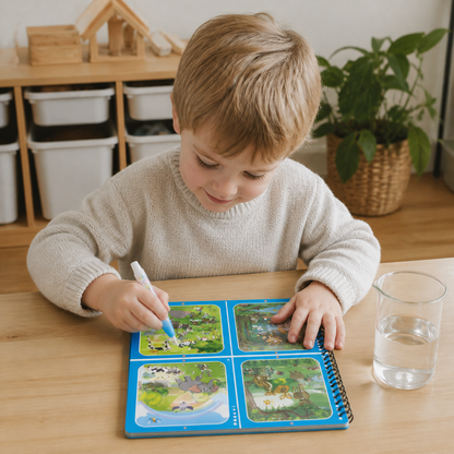 Magisches Wasser-Malbuch – Entdecke versteckte Zeichnungen