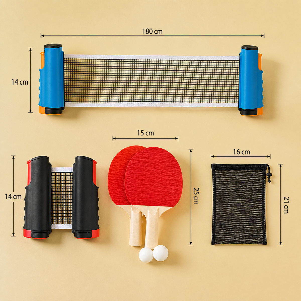 Tragbares Tischtennis-Set