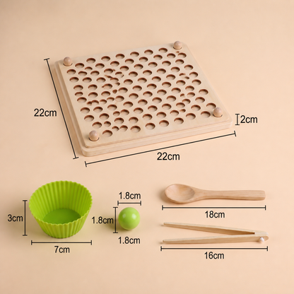 Montessori-Sortierspiel mit Holzperlen