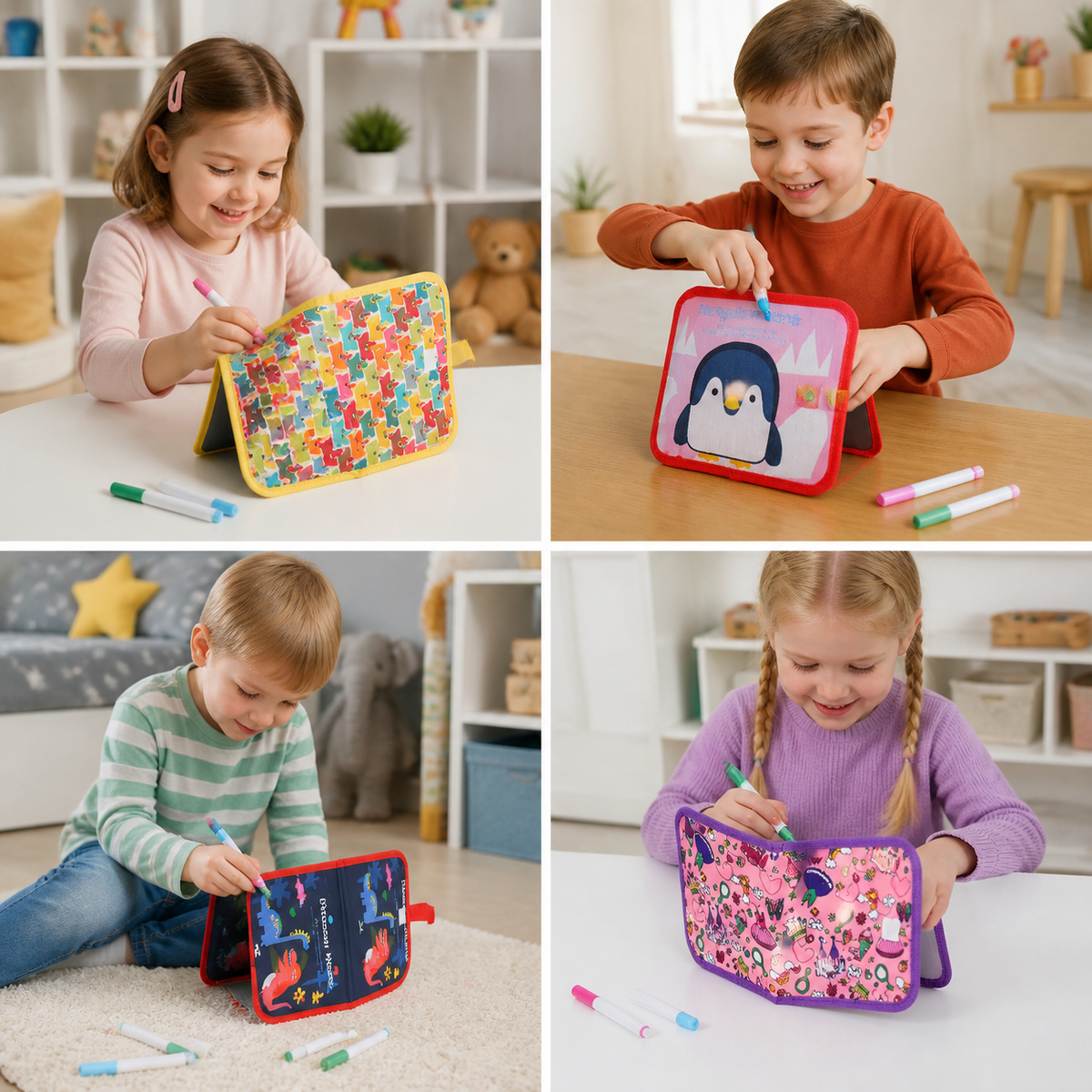 Wiederverwendbares Malbuch für Kinder