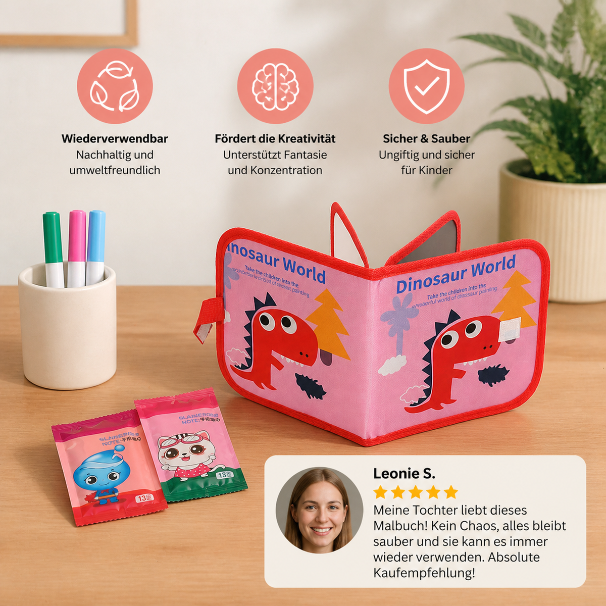Wiederverwendbares Malbuch für Kinder