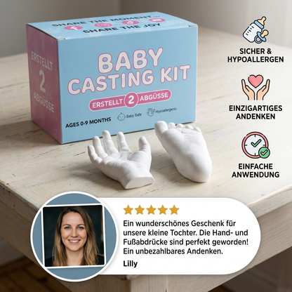 Baby-Hand- und Fußabdruck-Set – Erinnerungsset für Neugeborene & Eltern