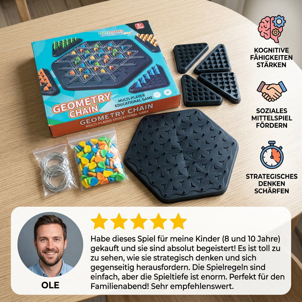 Rubber band triangle cAGummiband-Dreiecksspiel – Strategisches Familienspiel für Groß und Kleinhess family game