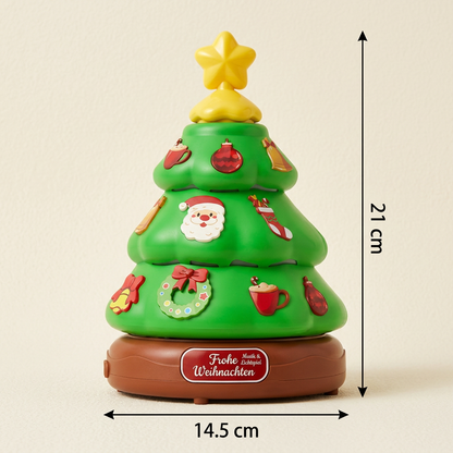 Musikalischer Weihnachtsbaum mit Seifenblasen und Aufklebern zum Dekorieren