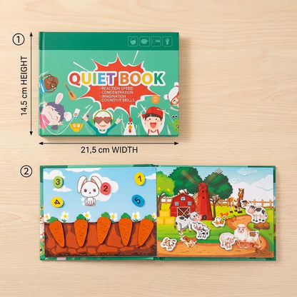 Montessori Sticker-Buch für Kinder – Wiederverwendbares Lern- & Beschäftigunsbuch