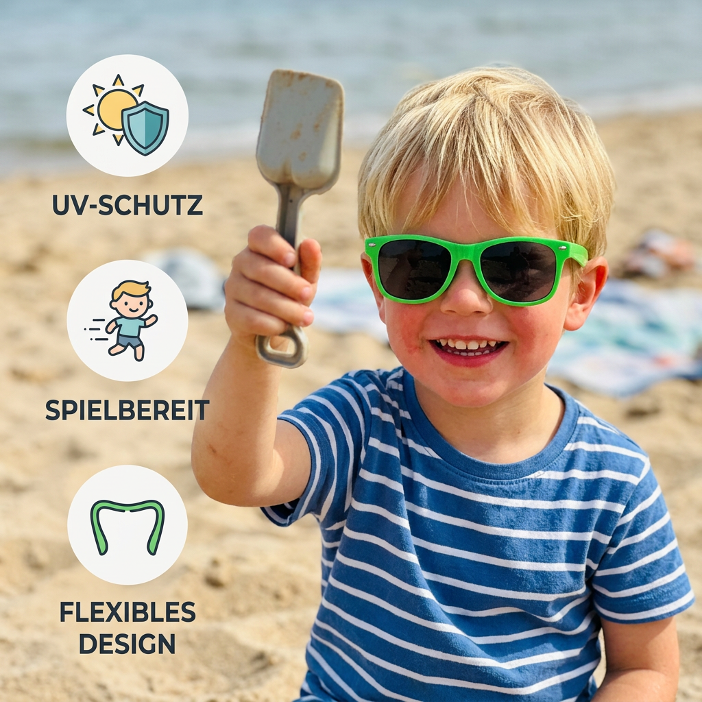 Flexible Kinder-Sonnenbrille mit bruchsicherem Gestell
