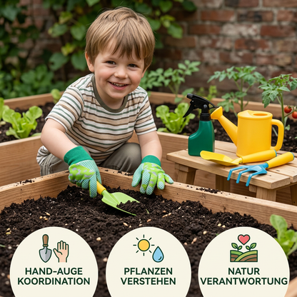 Sicheres Gartengeräte-Set für Kinder