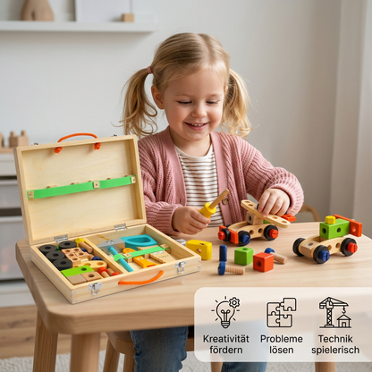 WoodyBox – Montessori-Werkzeugkasten aus Holz