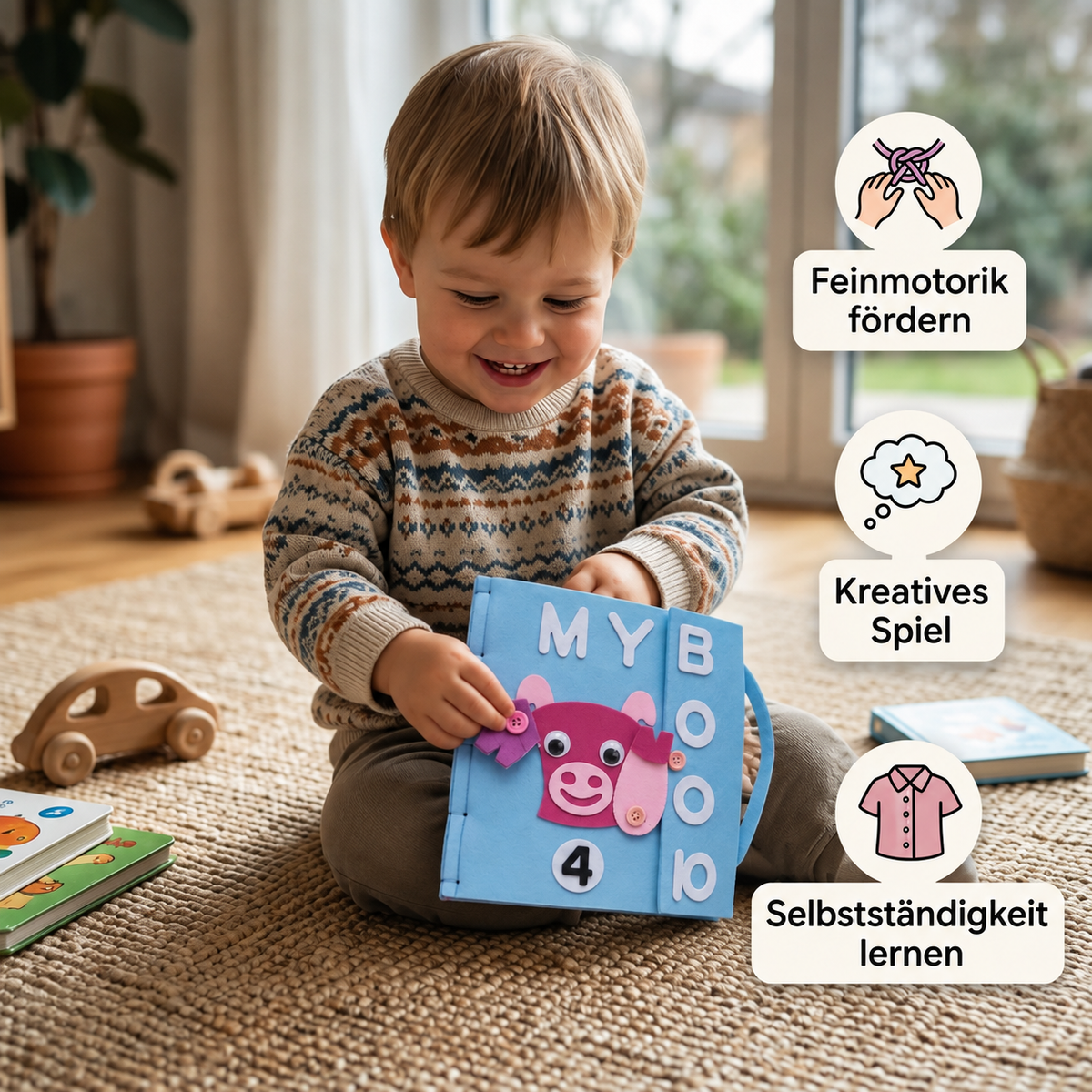 Montessori-Filz-Beschäftigungsbuch für Kinder