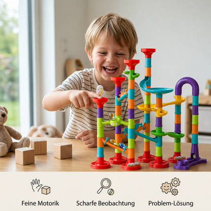 Säulen-Murmelbahn mit Röhren-Set