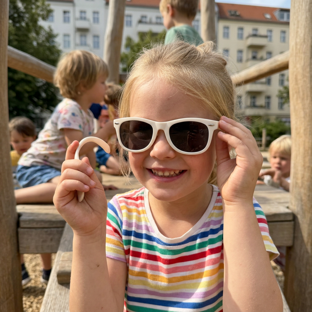 Flexible Kinder-Sonnenbrille mit bruchsicherem Gestell