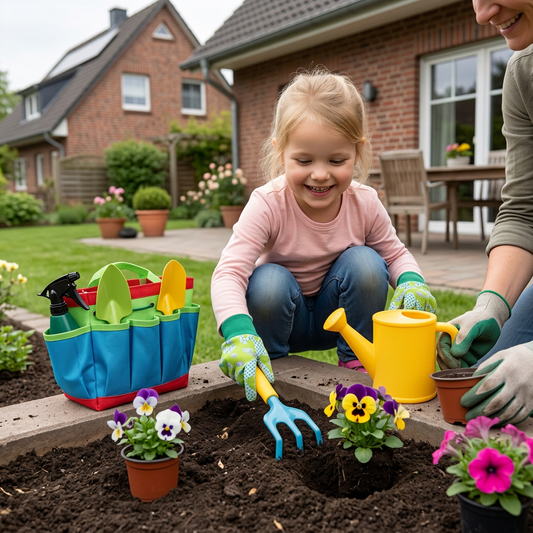 Sicheres Gartengeräte-Set für Kinder