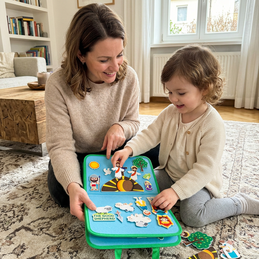 Montessori-Filzbuch mit Bibelgeschichten