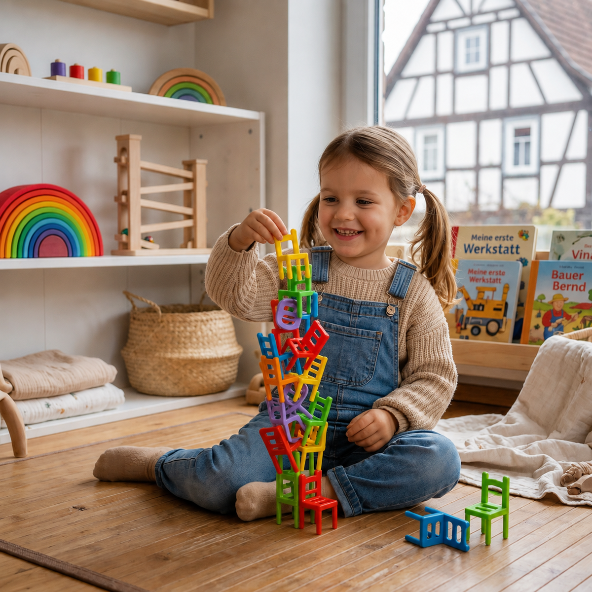 Montessori Stuhl-Stapelspiel