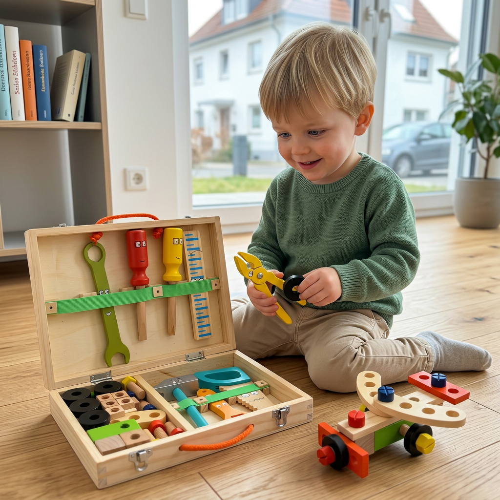 WoodyBox – Montessori-Werkzeugkasten aus Holz