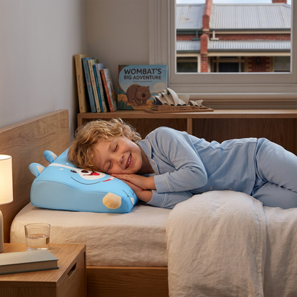 Beruhigendes ergonomisches Kinderkissen mit Tiermotiv-Kissenbezug