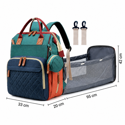 Multifunktionaler Baby-Wickelrucksack mit Schlafplatz