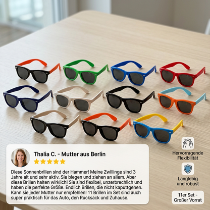 Flexible Kinder-Sonnenbrille mit bruchsicherem Gestell