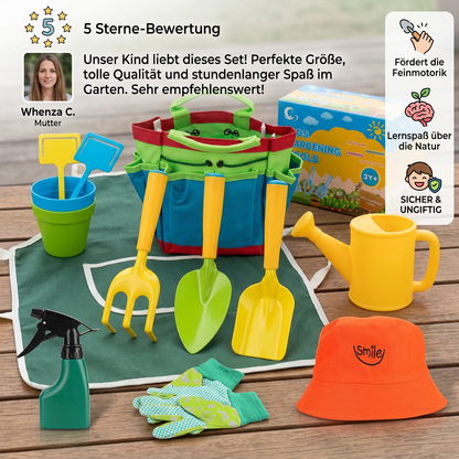 Sicheres Gartengeräte-Set für Kinder