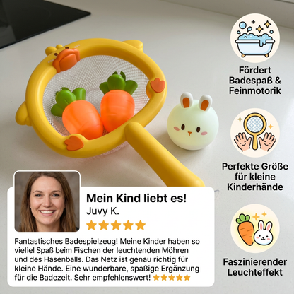 Selbstleuchtendes Badespielzeug mit Fangnetz