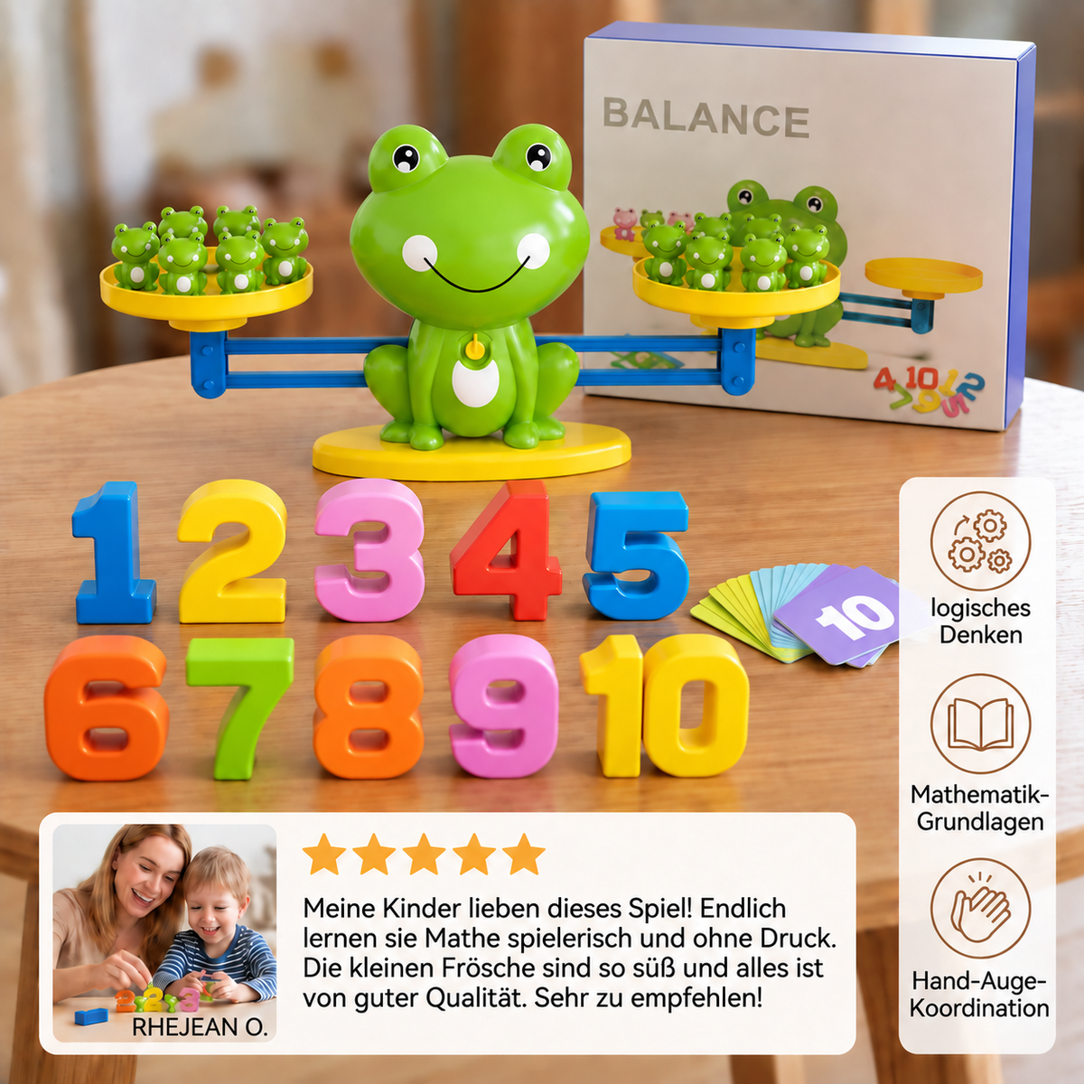 Mathematik-Frosch-Balance-Spiel