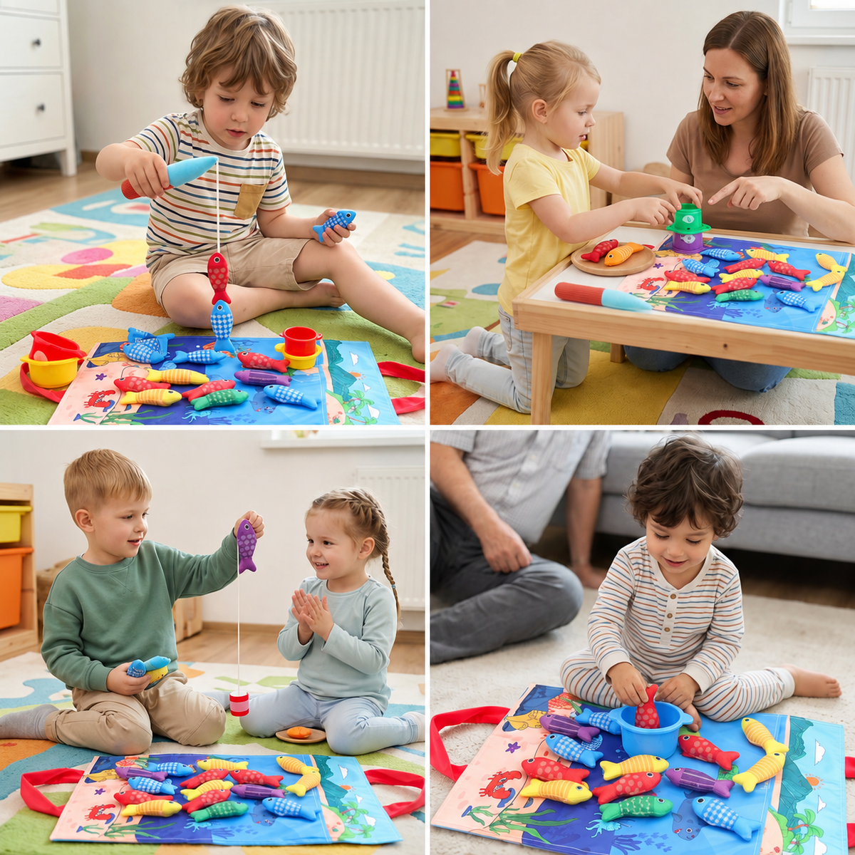 Montessori-Plüsch-Angelspiel zur Förderung der Eltern-Kind-Bindung