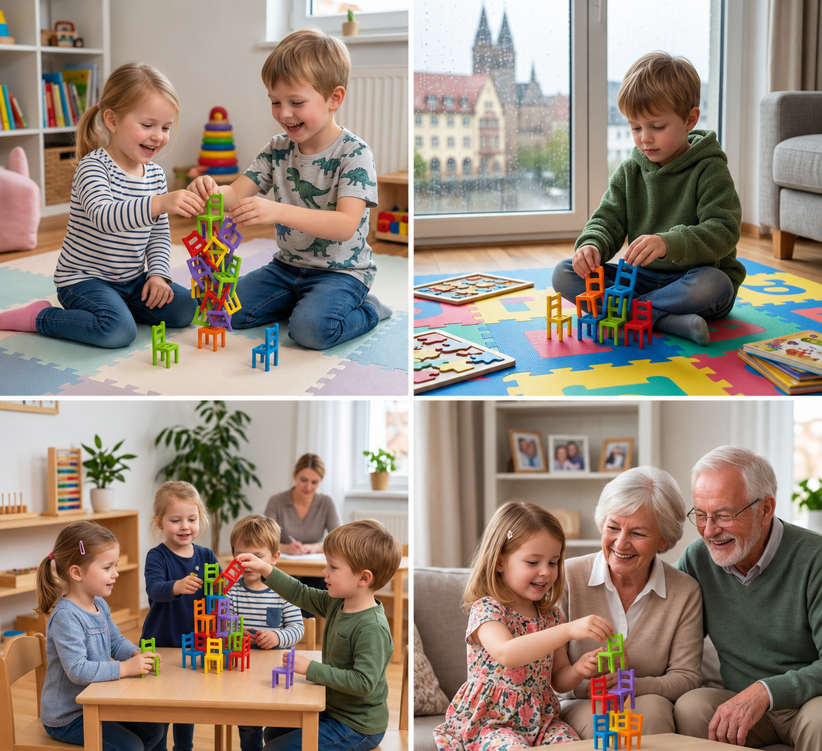 Montessori Stuhl-Stapelspiel