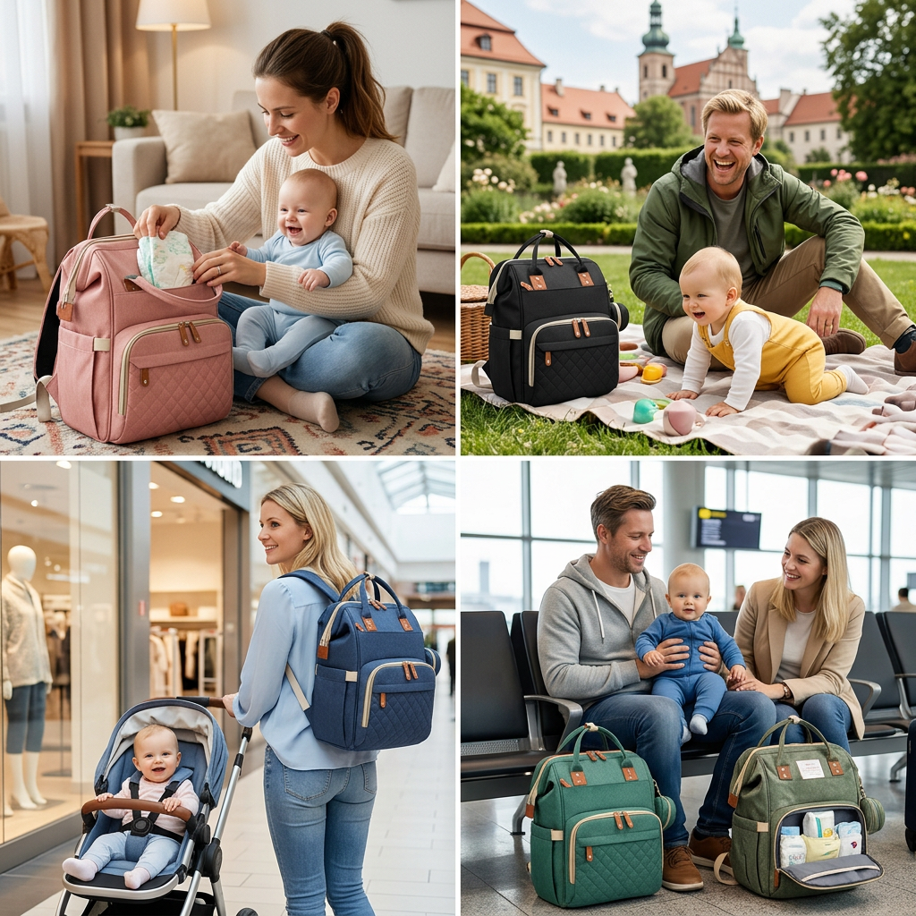 Multifunktionaler Baby-Wickelrucksack mit Schlafplatz