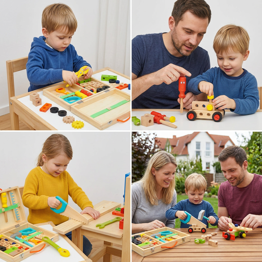 WoodyBox – Montessori-Werkzeugkasten aus Holz