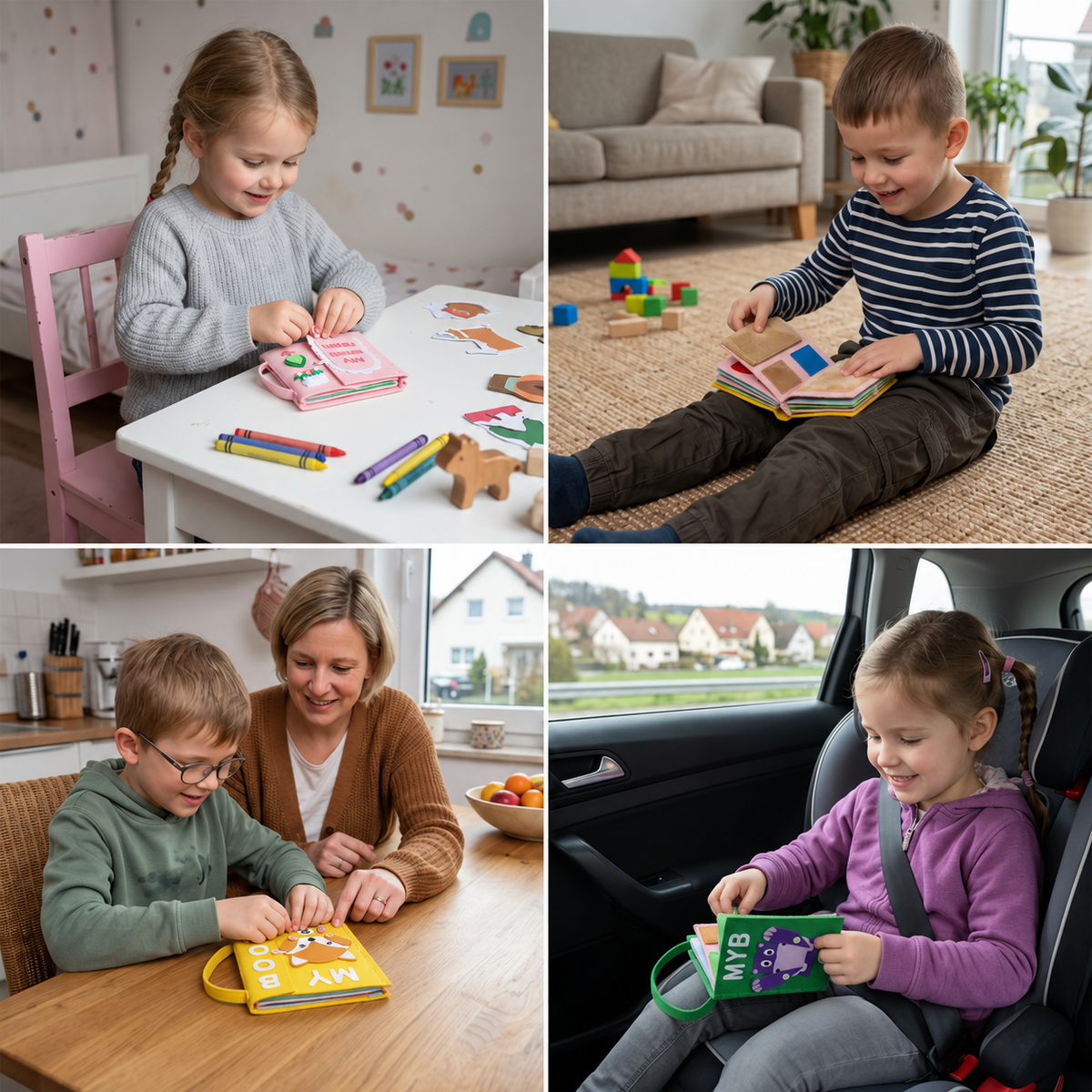 Montessori-Filz-Beschäftigungsbuch für Kinder