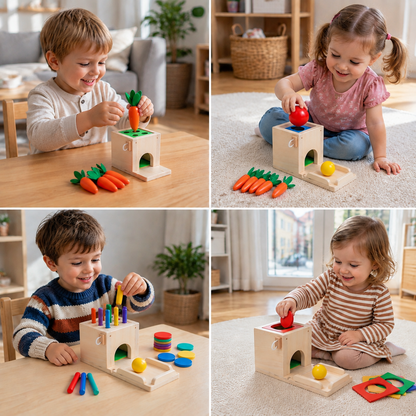 5-in-1 Montessori-Lernspielzeug-Set aus Holz